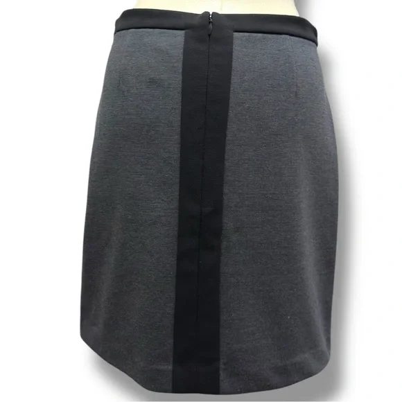 473 Laundry by Shelli Segal | NWOT $98 Charcoal Contrast Trim Skirt (Size 6) - Picture 3 of 12